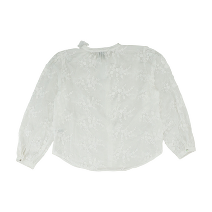 White Floral Blouse