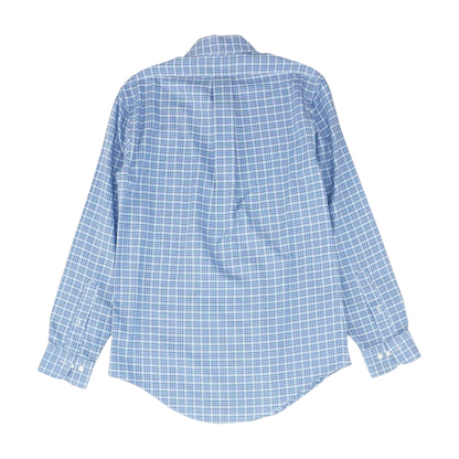 Blue Plaid Long Sleeve Button Down