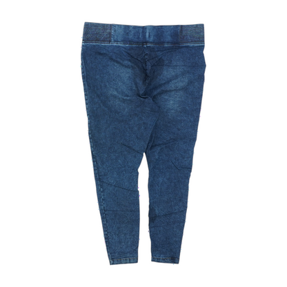 Blue Plus Size Regular Pants