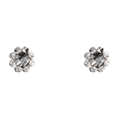 18K White Gold Stud Earrings