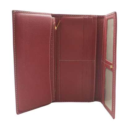 Red American Wallet with Removable Coin Purse
