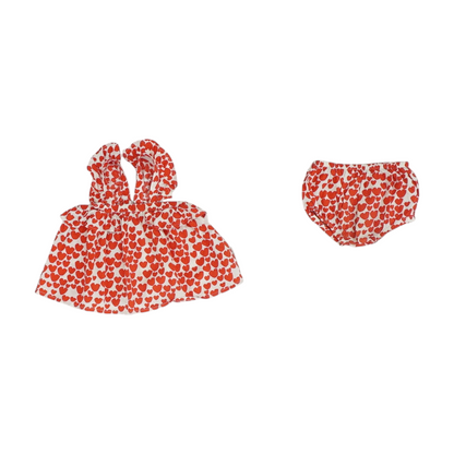 White Hearts Short Sleeve Set