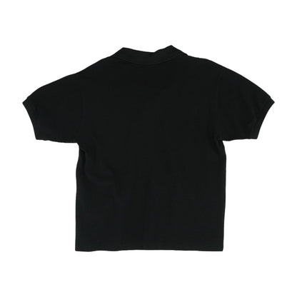 Black Solid Short Sleeve Polo
