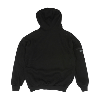 Black Solid Hoodie Pullover