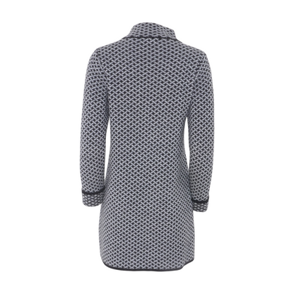 Black Geometric Cardigan Sweater