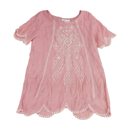 Pink Geometric Blouse