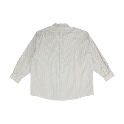 White Check Long Sleeve Button Down