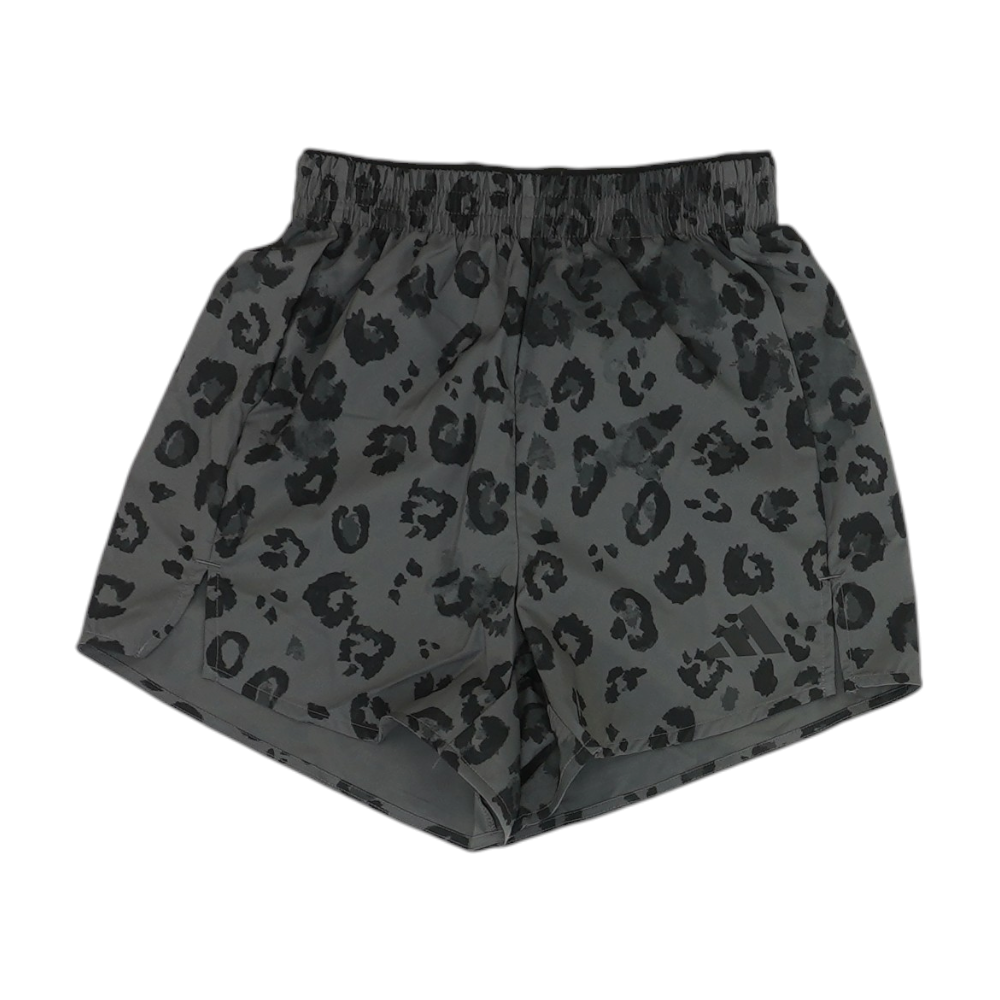 adidas Gray Animal Print Active Shorts – Image 1