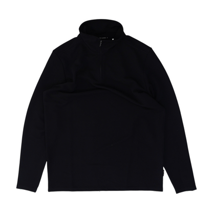 Black Solid 1/4 Zip Pullover