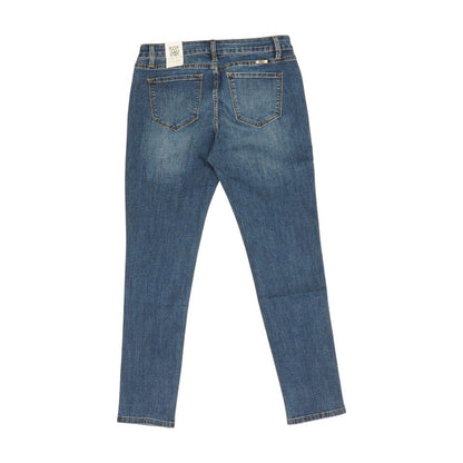 Blue High Rise Slim Leg Jeans