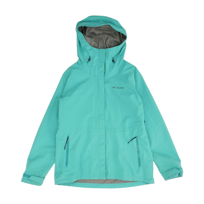 Green Solid Rain Jacket