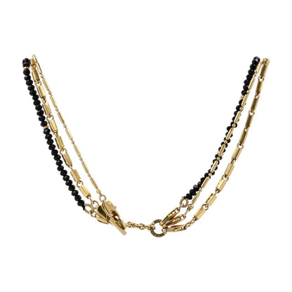 East Hampton Charm Pendant 3 Way Black And Gold-Tone Necklace