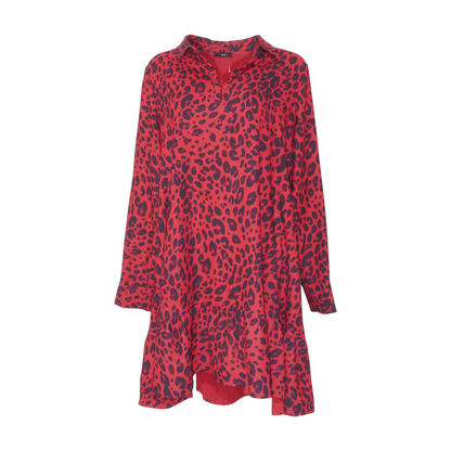 Red Animal Print Mini Dress