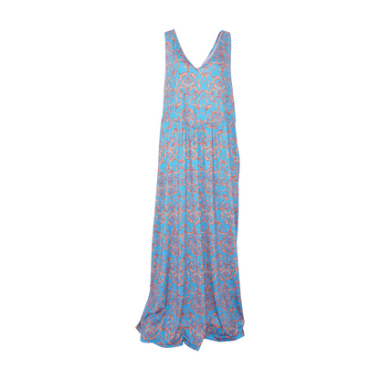 Blue Plus Abstract Maxi Dress