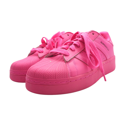 Superstar XLG Lucid Pink Core Black Low-Top Athletic Shoes