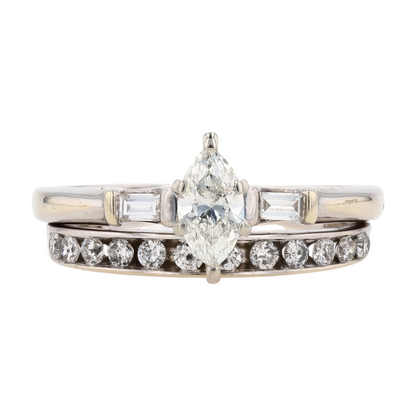 1/2 ctw 10K White Gold Diamond Engagement Ring