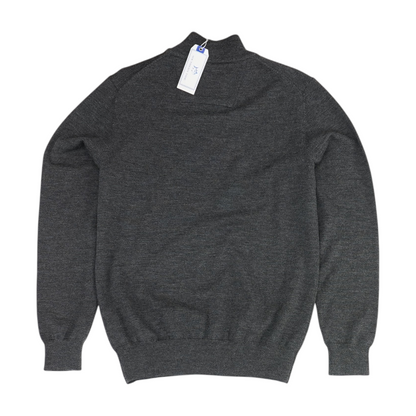 Charcoal Solid 1/4 Zip Sweater