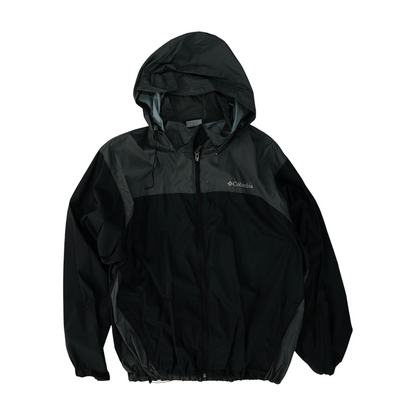 Black Color Block Rain Jacket