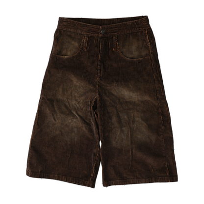 Brown Striped Chino Shorts