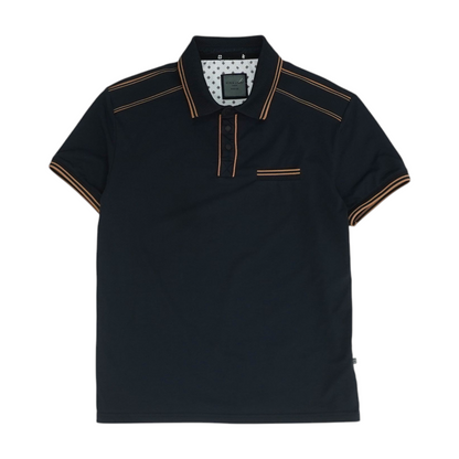 Navy Solid Short Sleeve Polo