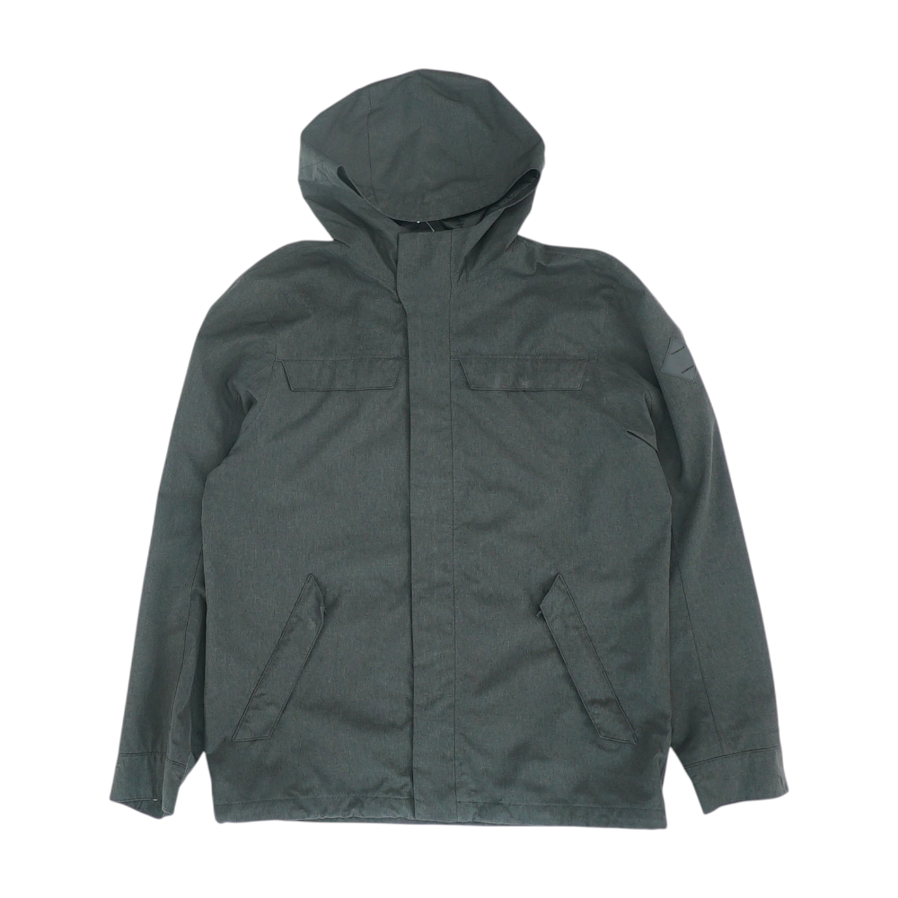 Black Solid Rain Jacket
