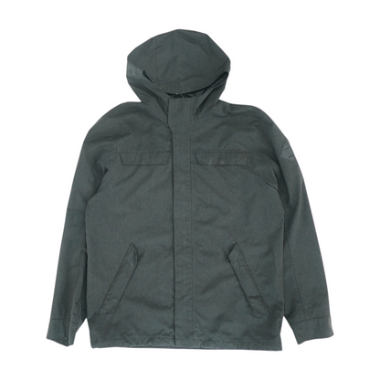 Black Solid Rain Jacket