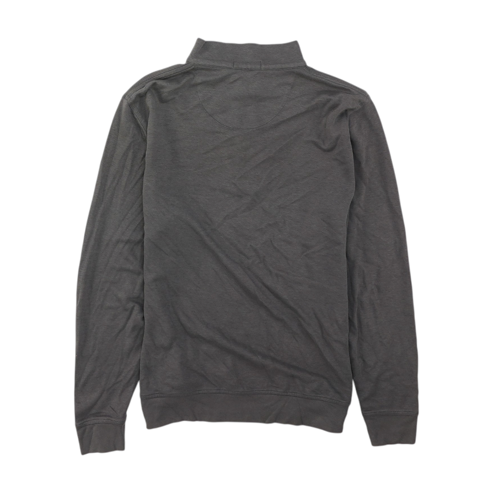 Gray Solid 1/4 Zip Pullover