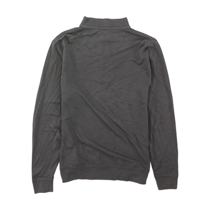 Gray Solid 1/4 Zip Pullover