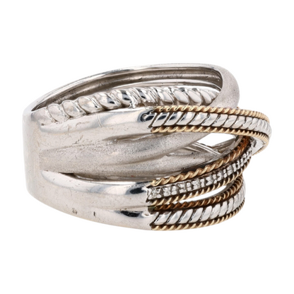 Sterling Silver Diamond Fashion Ring