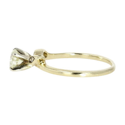 1/2 Ct 14K Gold Round Diamond With Diamond Accent Engagement Ring