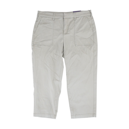 Brown Solid Chino Capris