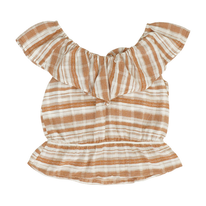 Brown Striped Blouse