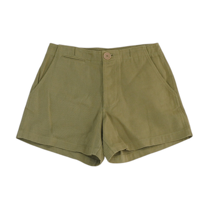 Tan Solid Chino Shorts