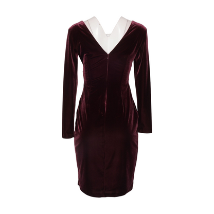 Maroon Midi Dress