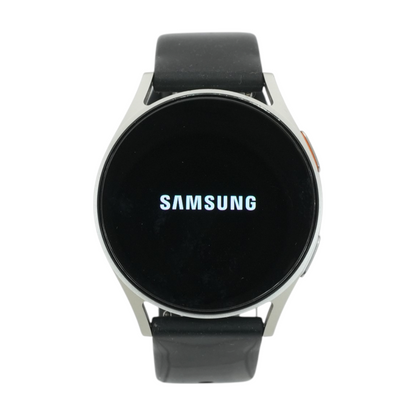 40mm Galaxy Watch7 Silver Smartwatch Black Band M/L