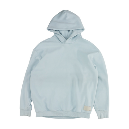 Blue Solid Hoodie Pullover