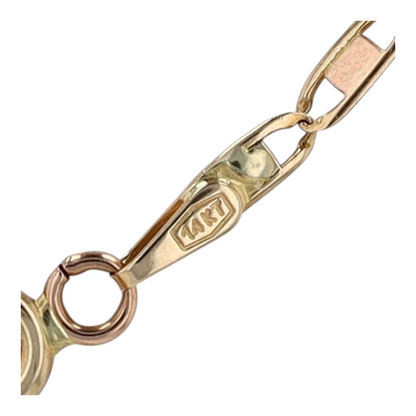 14K Tri-Tone Gold Pendant Necklace