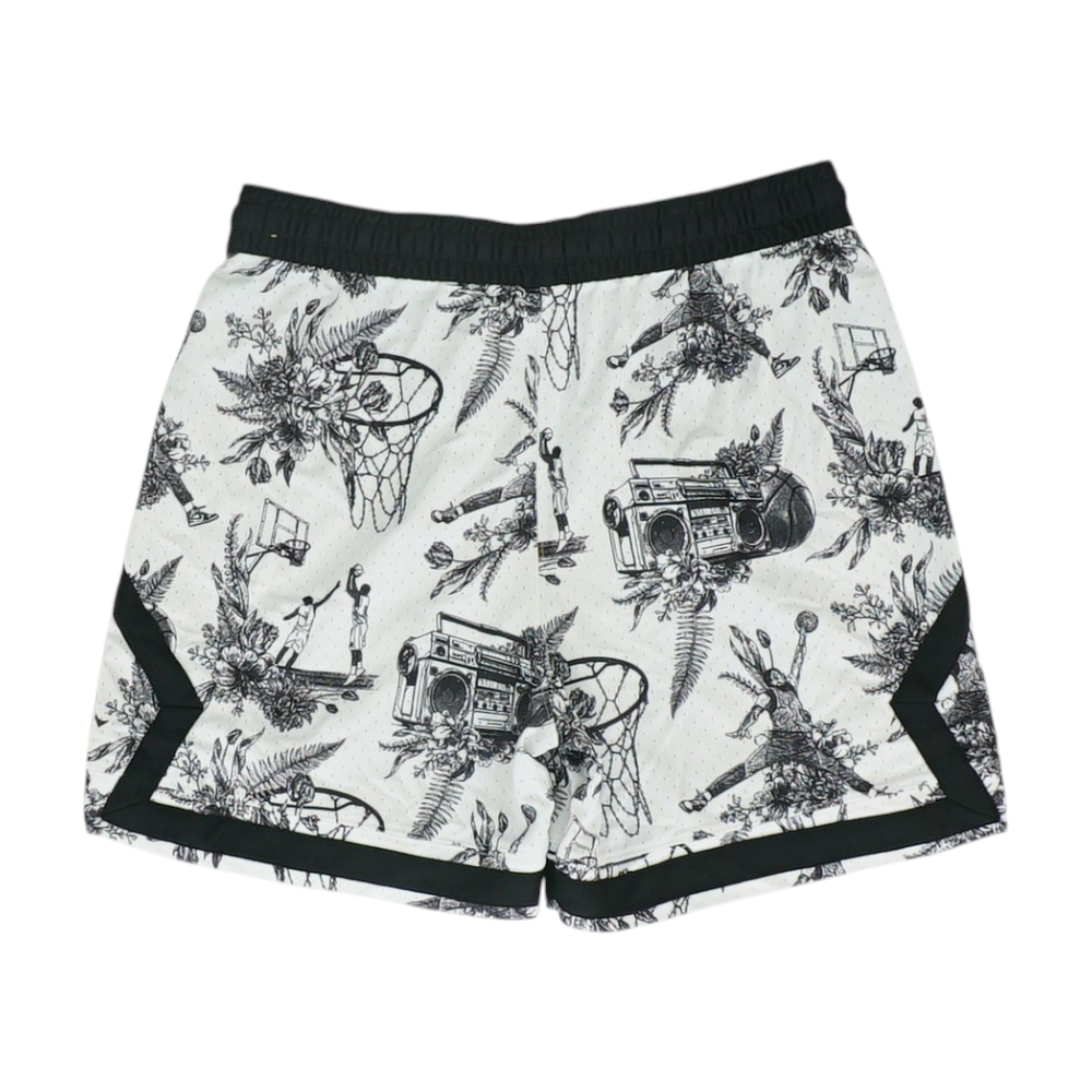 White Graphic Active Shorts
