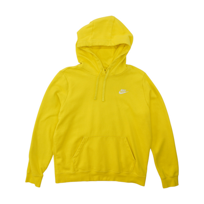 Yellow Solid Hoodie Pullover