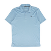 Blue Solid Short Sleeve Polo