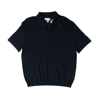 Navy Solid Short Sleeve Polo