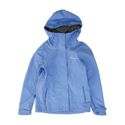 Blue Solid Rain Jacket