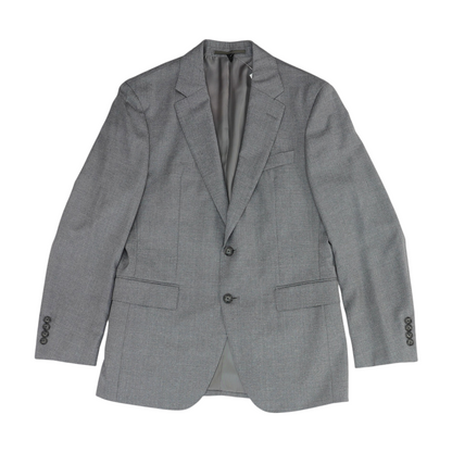 Gray Solid Suit Jacket