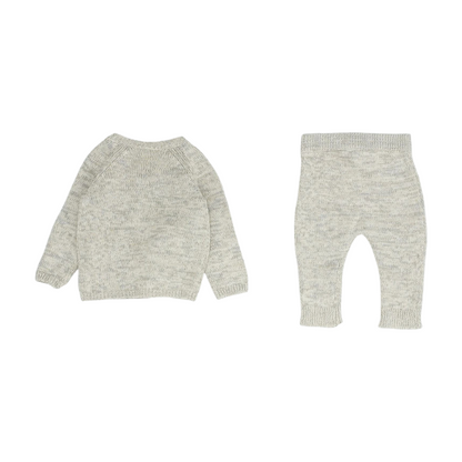 Beige Abstract Long Sleeve Set
