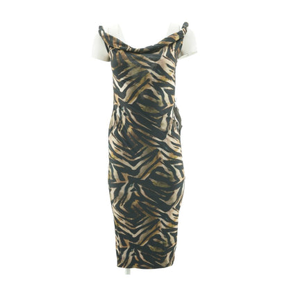 Black Animal Print Mini Dress