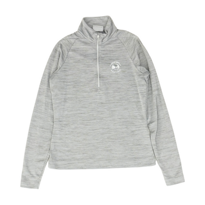 Gray Solid 1/4 Zip Pullover