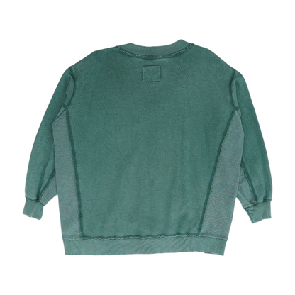 Green Solid Sweatshirt Pullover