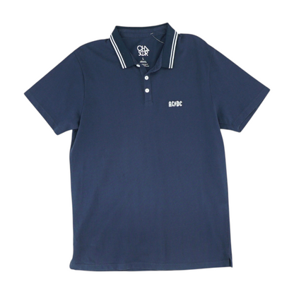 Navy Solid Short Sleeve Polo