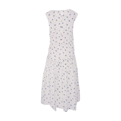 White Floral Midi Dress