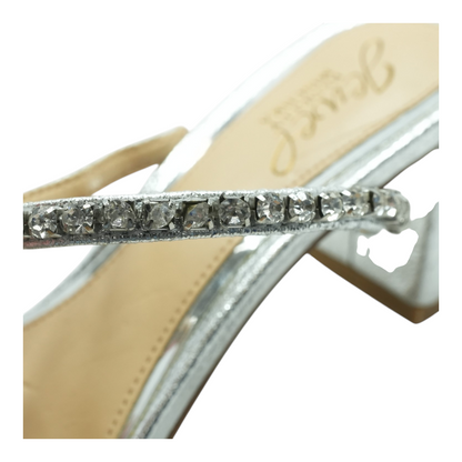 Silver Block Heels